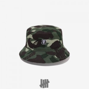 Undefeated Undftd BAPE X UNDEFEATED BUCKET HAT Kopfbedeckung Grün | CBKND-9028