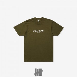 Undefeated Undftd UACTP ATHLETIC CLUB S/S TEE Tees Olivgrün | DOGRI-1097