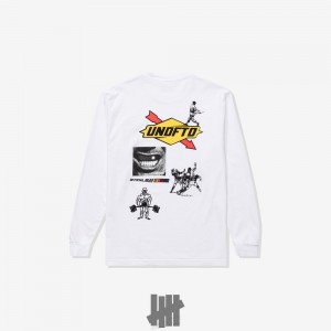 Undefeated Undftd UNDEFEATED FIELD DAY L/S TEE Tees Weiß | OSIQG-8519