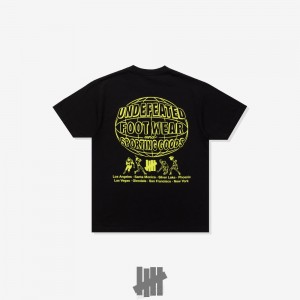 Undefeated Undftd UNDEFEATED GLOBAL SHOP S/S TEE Tees Schwarz | PDWZN-9183