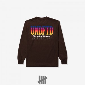 Undefeated Undftd UNDEFEATED GRADIENT L/S TEE Tees Braun | HKZIG-4093