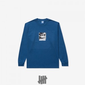 Undefeated Undftd UNDEFEATED GRIT L/S TEE Tees Blau | RTJDS-3925