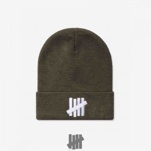 Undefeated Undftd UNDEFEATED ICON BEANIE Kopfbedeckung Olivgrün | IVUJE-9371