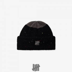 Undefeated Undftd UNDEFEATED ICON CONTRAST SPECKLED BEANIE Kopfbedeckung Grau | YCHGK-2086