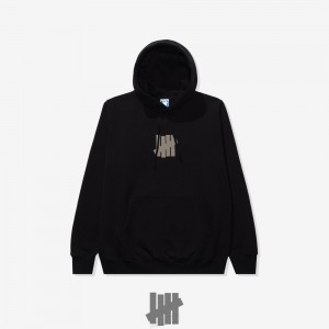 Undefeated Undftd UNDEFEATED ICON HOODIE Fleeces Schwarz | GBUOV-9807