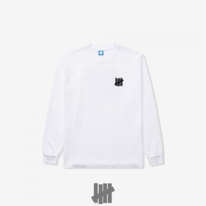 Undefeated Undftd UNDEFEATED ICON L/S TEE Tees Weiß | FZKVL-8301