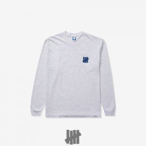 Undefeated Undftd UNDEFEATED ICON L/S TEE Tees Grau | HPVUC-3869