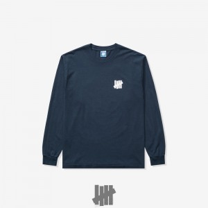 Undefeated Undftd UNDEFEATED ICON L/S TEE Tees OCEAN | IZDNU-3265