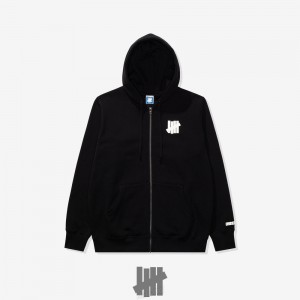 Undefeated Undftd UNDEFEATED ICON ZIP HOODIE Fleeces Schwarz | YQEHZ-3470