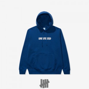 Undefeated Undftd UNDEFEATED LOGO HOODIE Fleeces Blau | NRHMZ-5401