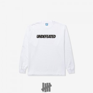 Undefeated Undftd UNDEFEATED LOGO L/S TEE Tees Weiß | PECFZ-3896