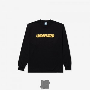 Undefeated Undftd UNDEFEATED LOGO L/S TEE Tees Schwarz | BRVQE-4832