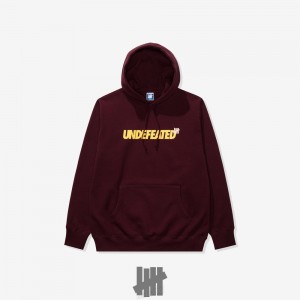 Undefeated Undftd UNDEFEATED LOGO+ PULLOVER HOOD Fleeces WINE | ENADG-7364