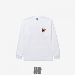 Undefeated Undftd UNDEFEATED NIGHT SHIFT L/S TEE Tees Weiß | YLBXV-7486