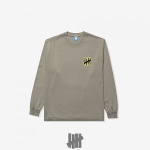 Undefeated Undftd UNDEFEATED NIGHT SHIFT L/S TEE Tees Grau | EACGT-4512