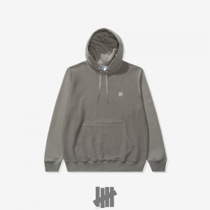 Undefeated Undftd UNDEFEATED REVERSE TERRY PULLOVER HOOD Fleeces Grau | QNOCM-8156