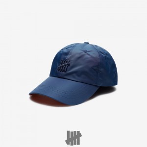 Undefeated Undftd UNDEFEATED SATIN ICON CAP Kopfbedeckung Navy | HLZTX-4108