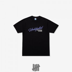 Undefeated Undftd UNDEFEATED SCRIPT SHOP S/S TEE Tees Schwarz | KQXZP-8390