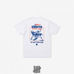 Undefeated Undftd UNDEFEATED SPORTS RADIO S/S TEE Tees Weiß | AHKIL-1640