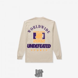 Undefeated Undftd UNDEFEATED SUN L/S TEE Tees TAN | PKYRH-3516