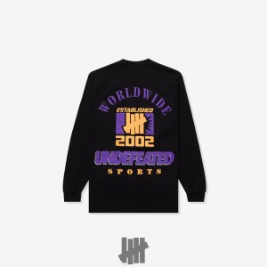 Undefeated Undftd UNDEFEATED SUN L/S TEE Tees Schwarz | GFPKJ-1679