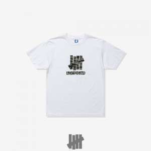 Undefeated Undftd UNDEFEATED TIGER CAMO LOCKUP S/S TEE Tees Weiß | OQWSN-1587