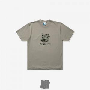 Undefeated Undftd UNDEFEATED TIGER CAMO LOCKUP S/S TEE Tees Grau | EWZKM-3549