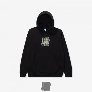 Undefeated Undftd UNDEFEATED TIGER CAMO ICON PULLOVER HOOD Fleeces Schwarz | BJMKR-3082