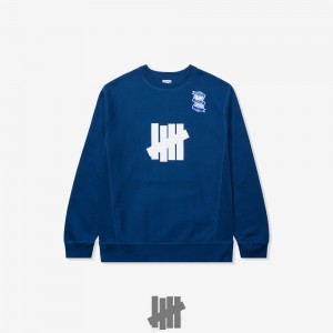 Undefeated Undftd UNDEFEATED X BCFC TEAM CREWNECK Fleeces Blau | WPIBO-2504