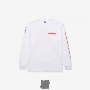 Undefeated Undftd UNDEFEATED X BCFC TEAM L/S TEE Tees Weiß | DGBOH-3198