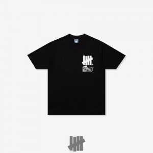 Undefeated Undftd UNDEFEATED X F1 LVGP LOCKUP S/S TEE Tees Schwarz | ZUSOJ-7081