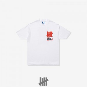 Undefeated Undftd UNDEFEATED X F1 LVGP LOCKUP S/S TEE Tees Weiß | RDUOF-1367