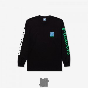 Undefeated Undftd UNDEFEATED X MALBON LOGO LOCKUP L/S TEE Tees Schwarz | PYJSE-1260