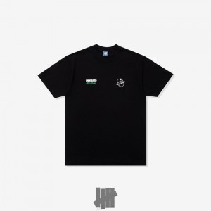 Undefeated Undftd UNDEFEATED X MALBON LOGO S/S TEE Tees Schwarz | UEBYX-0748