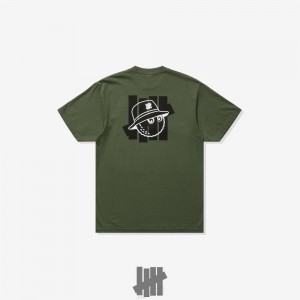 Undefeated Undftd UNDEFEATED X MALBON LOGO LOCKUP S/S TEE Tees Olivgrün | TEGFV-2469