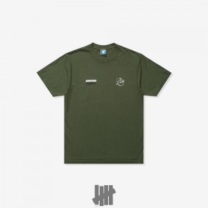 Undefeated Undftd UNDEFEATED X MALBON LOGO S/S TEE Tees Olivgrün | RCZXH-3527