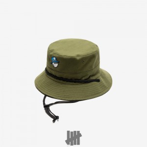 Undefeated Undftd UNDEFEATED X MALBON REVERSIBLE BOONIE Kopfbedeckung Olivgrün | STEFG-8742