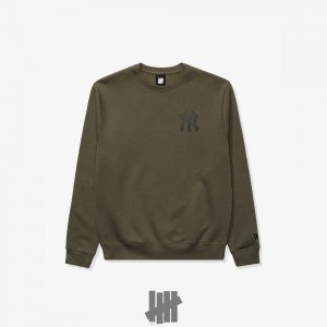 Undefeated Undftd UNDEFEATED X NEW ERA NY YANKEES CREWNECK Fleeces NEWOLIVE | LGAHY-4251