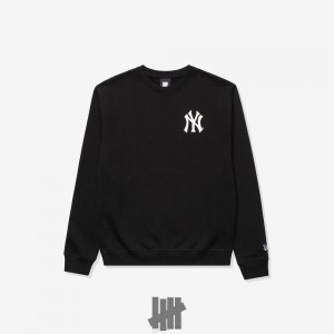 Undefeated Undftd UNDEFEATED X NEW ERA NY YANKEES CREWNECK Fleeces Schwarz | GXBRC-7360