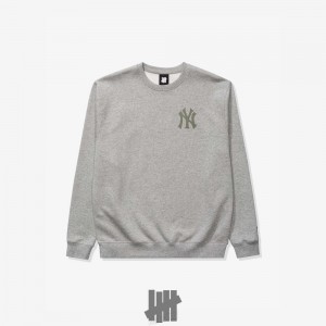 Undefeated Undftd UNDEFEATED X NEW ERA NY YANKEES CREWNECK Fleeces HEATHERGREY | VHZYO-3250