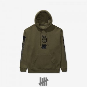 Undefeated Undftd UNDEFEATED X TROY LEE DESIGNS HOODIE Fleeces Olivgrün | RAFCZ-0785