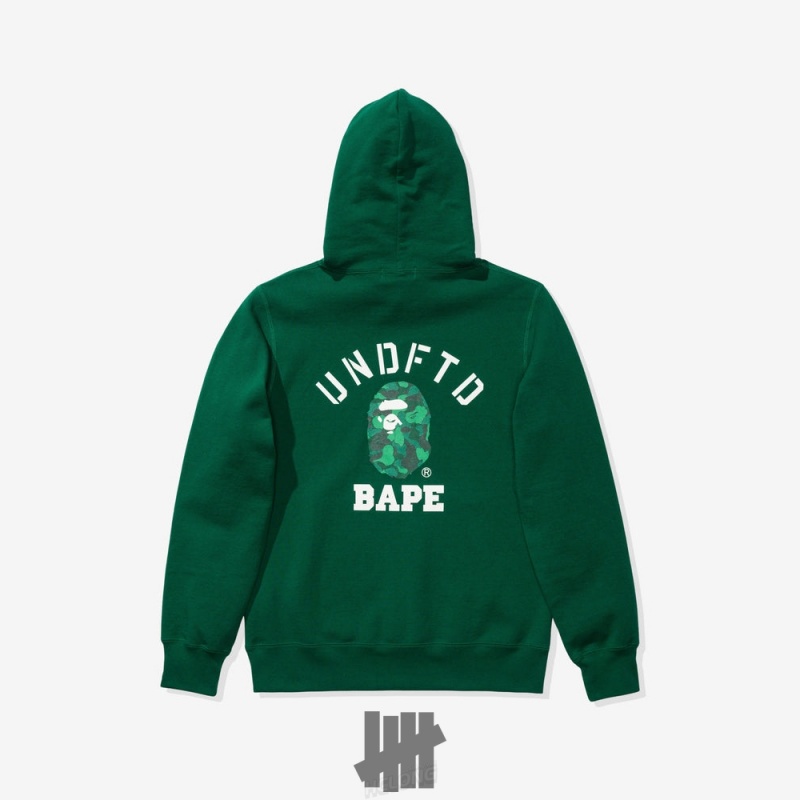 Undefeated Undftd BAPE X UNDEFEATED PULLOVER HOODIE Fleeces Grün | MLSGD-0416