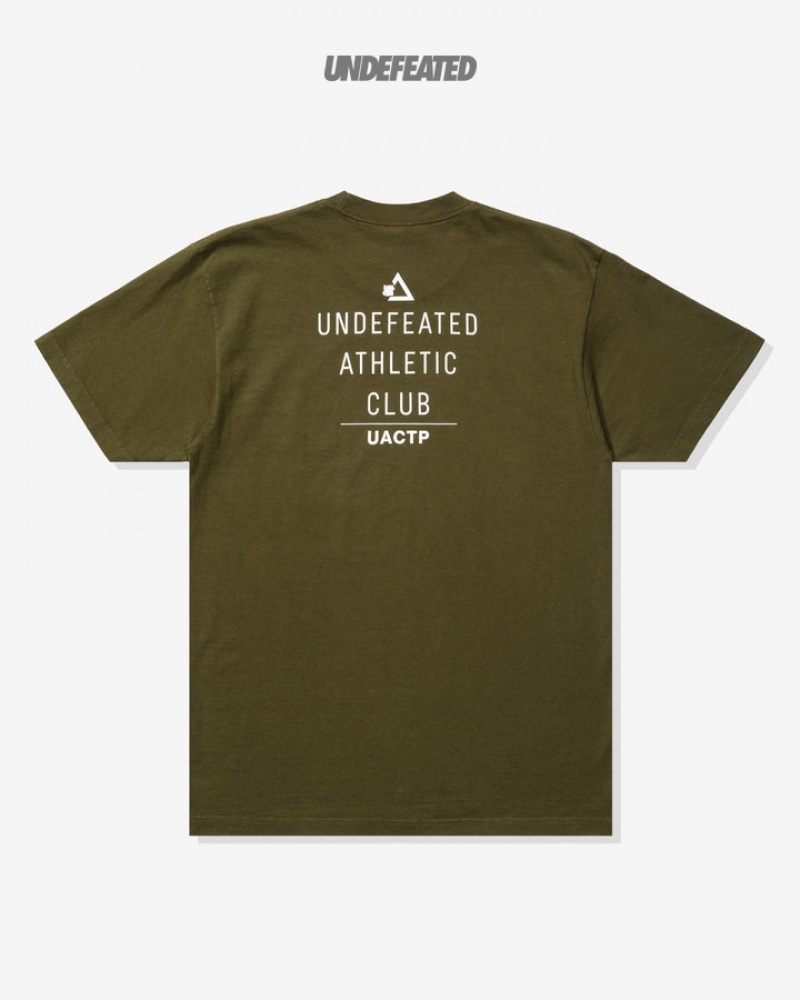 Undefeated Undftd UACTP ATHLETIC CLUB S/S TEE Tees Olivgrün | DOGRI-1097