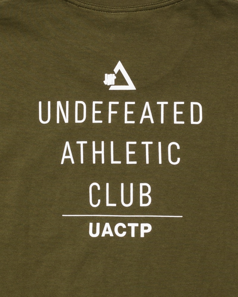 Undefeated Undftd UACTP ATHLETIC CLUB S/S TEE Tees Olivgrün | DOGRI-1097