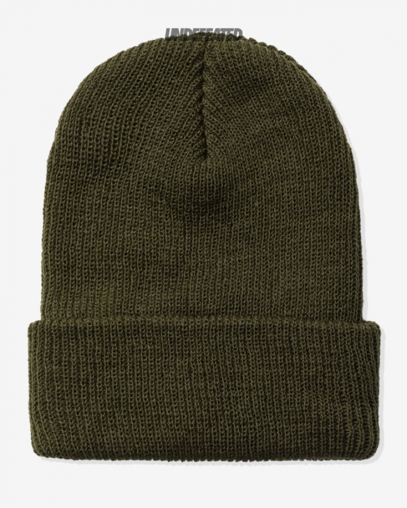 Undefeated Undftd UACTP STANDARD ISSUE BEANIE Kopfbedeckung Olivgrün | VBUAS-2437