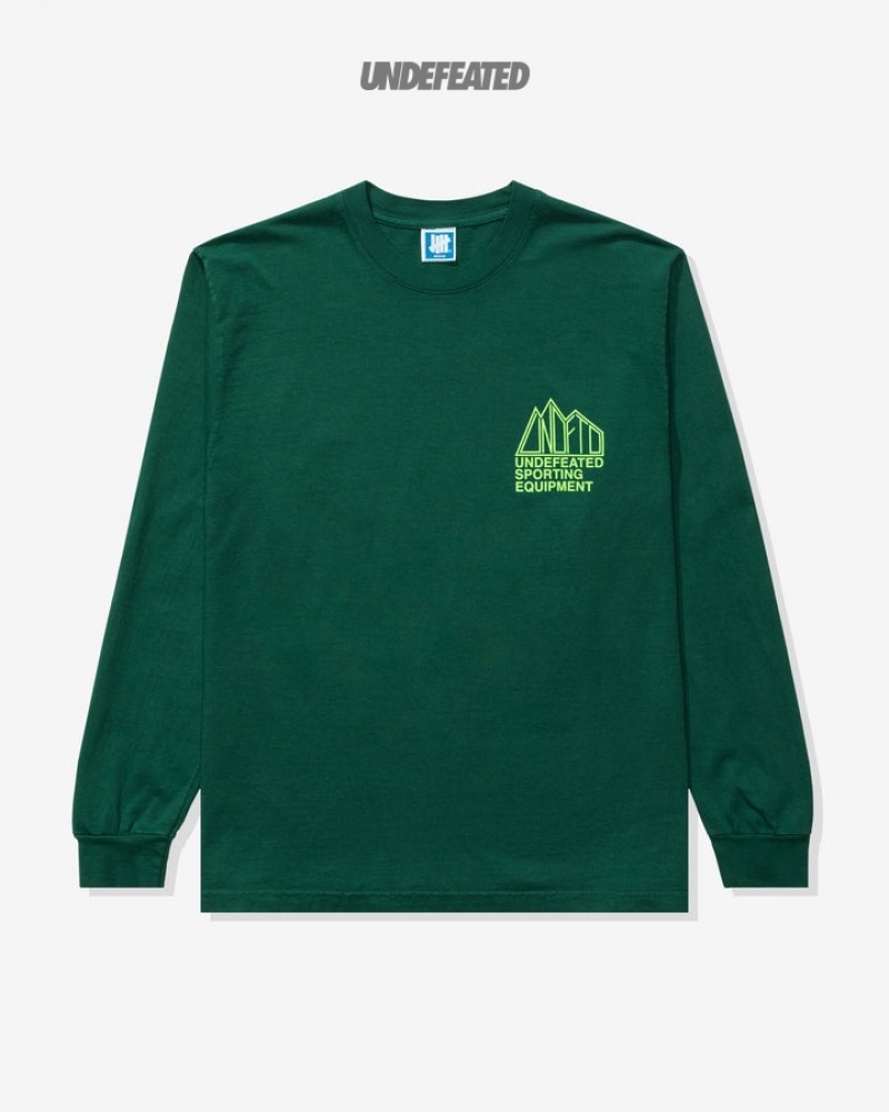 Undefeated Undftd UNDEFEATED ALPINE L/S TEE Tees Grün | IFKUP-5164