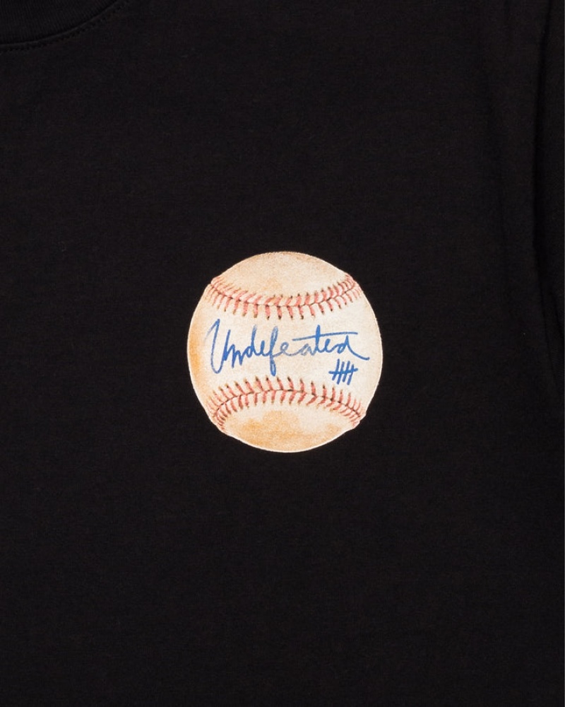 Undefeated Undftd UNDEFEATED BASEBALL SCRIPT S/S TEE Tees Schwarz | DLKCJ-7154