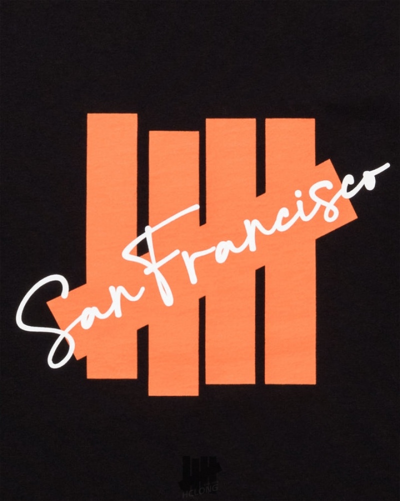 Undefeated Undftd UNDEFEATED CITY S/S TEE - SAN FRANCISCO Tees Schwarz | OGIXY-4702