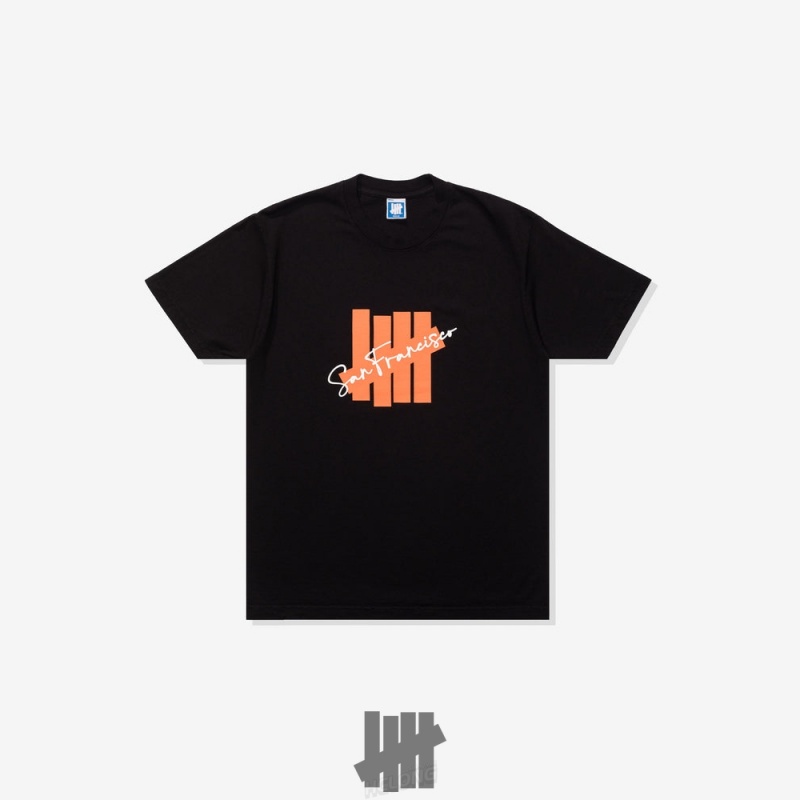 Undefeated Undftd UNDEFEATED CITY S/S TEE - SAN FRANCISCO Tees Schwarz | OGIXY-4702