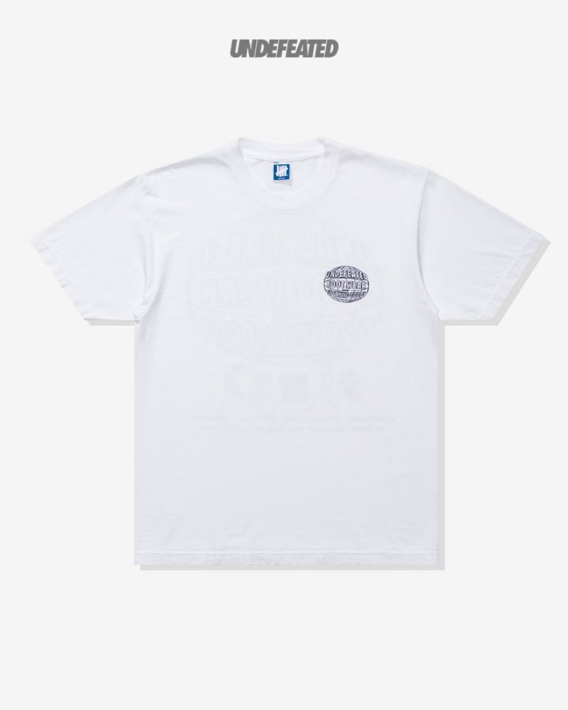 Undefeated Undftd UNDEFEATED GLOBAL SHOP S/S TEE Tees Weiß | OEFRT-8051